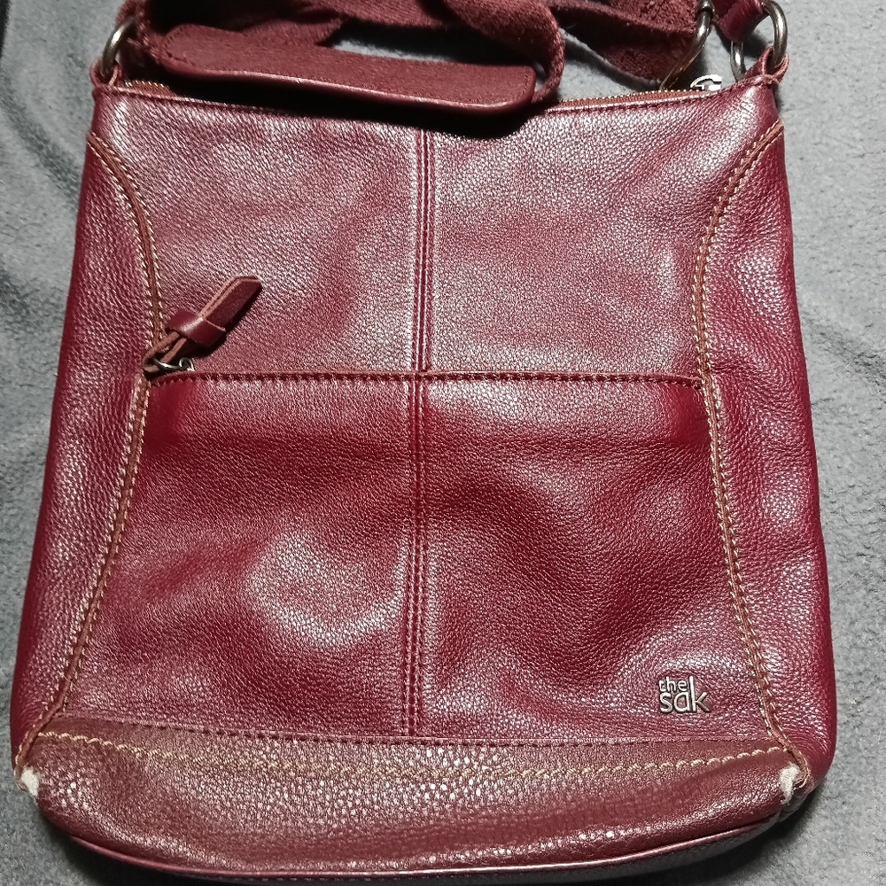 The Sak Iris Red Leather Crossbody